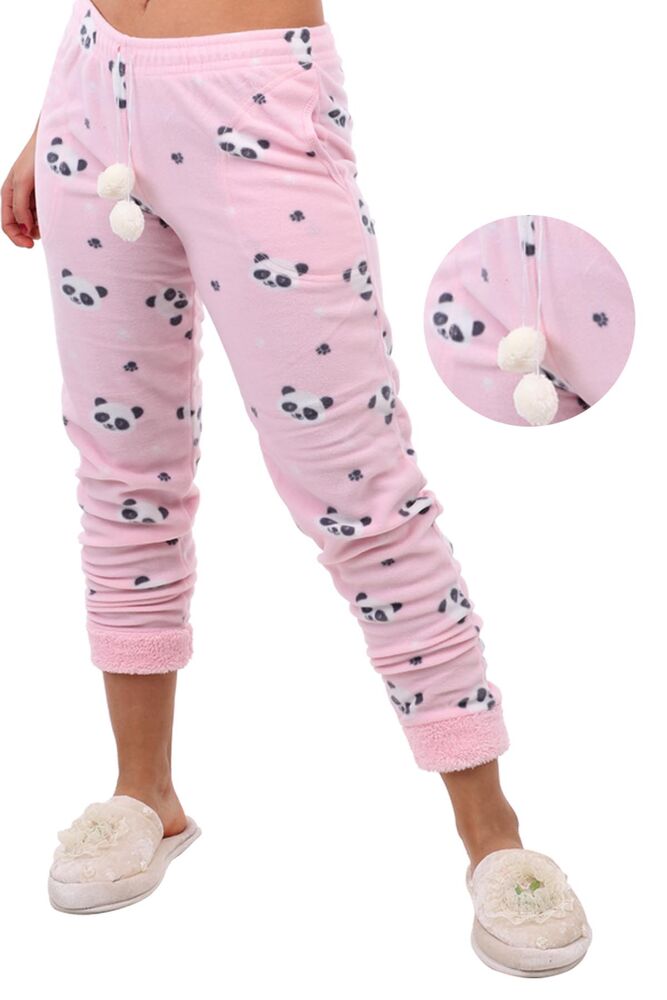 Arcan Panda Desenli Polar Pijama Altı | Pembe