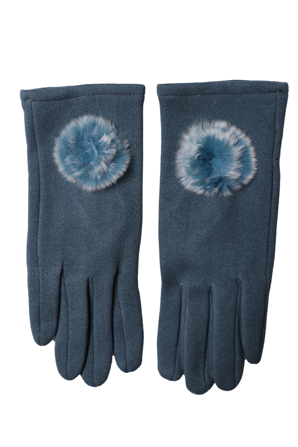 Kadın Ponponlu Eldiven | Petrol Kadın Ponponlu Eldiven | Petrol