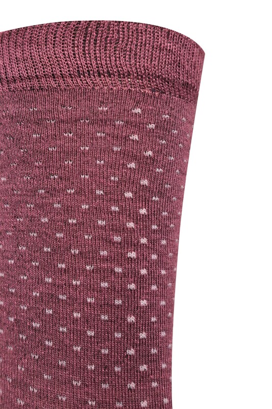 Kadın Bambu Viscose Soket Çorap 251-2 | Gül Kurusu - Thumbnail