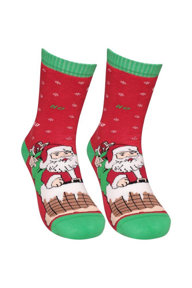 Dündar Kadın Yılbaşı Çorabı 8504 | kırmızı yeşil