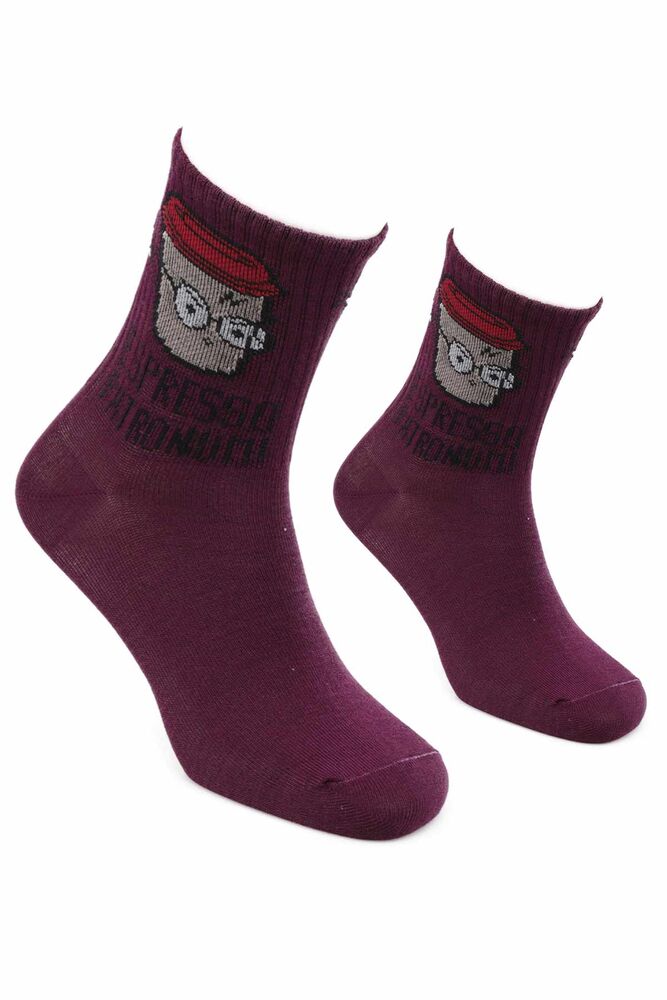 Espresso Patronum Printed Athletic Woman Socks | Plum