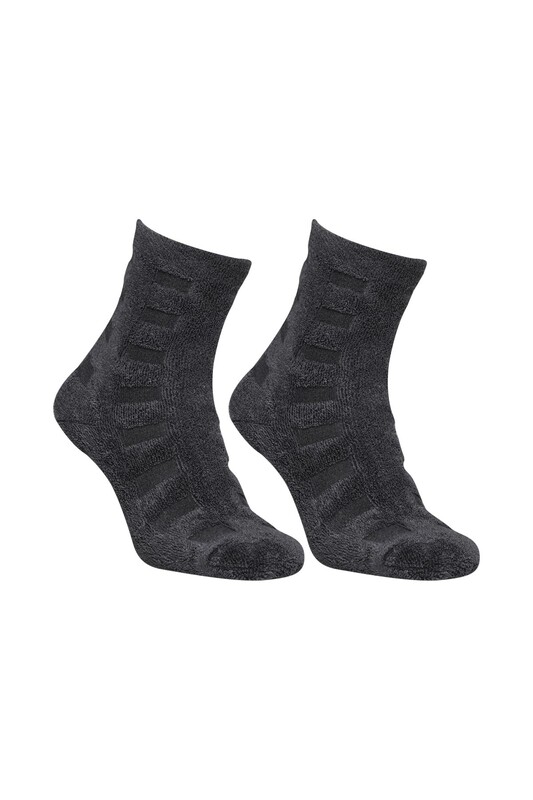 MOZAİK - Kadın Ters Havlu Bambu Soket Çorap 40200 | Antrasit