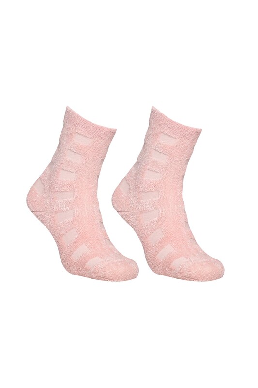 MOZAİK - Kadın Ters Havlu Bambu Soket Çorap 40200 | Pudra