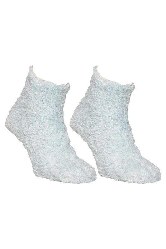 MOZAİK - Kadın Peluş Çorap 30300 | Bebe Mavi