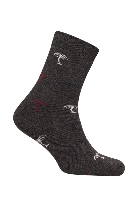 Pola Sırça Kadın Havlu Çorap 1934 | Antrasit - Thumbnail