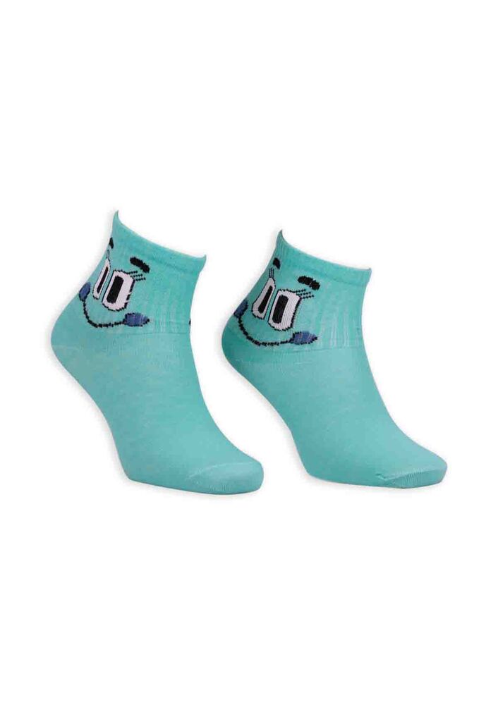 Cartoon Printed Woman Socks | Green