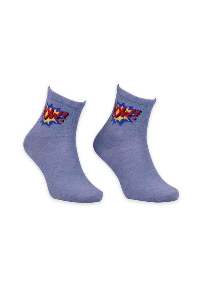 Cartoon Printed Woman Socks 00023 | Blue