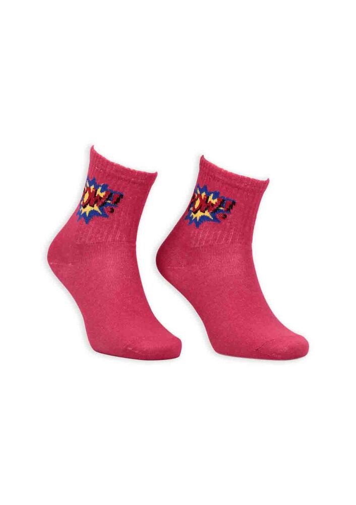 Cartoon Printed Woman Socks 00023 | Red