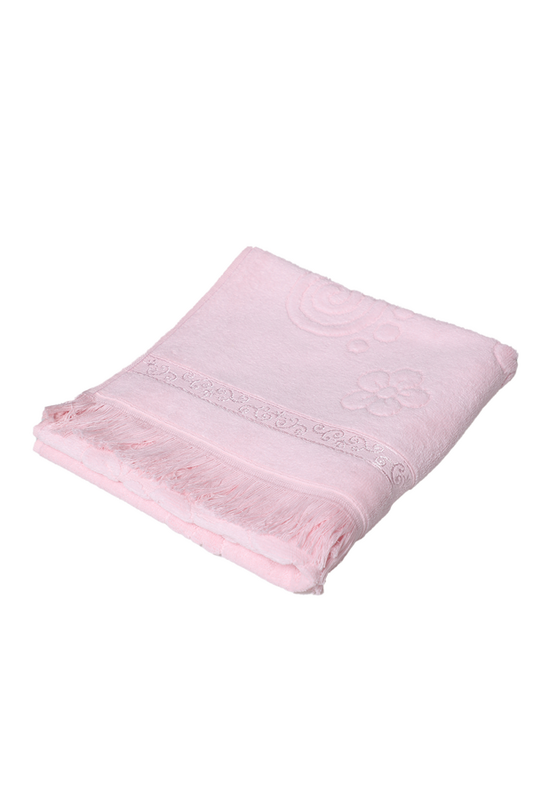 Demet Havlu - Saçaklı El ve Yüz Havlusu 50x90 8980 | Pembe